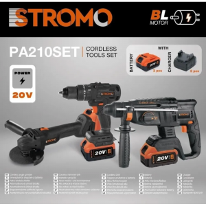 Акумуляторний набір Stromo PA210SET 3в1 Professional (з 3АКБ 4А/Ч і ЗП Кейс)