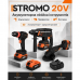 Набір акум. інструмента STROMO PA215 SET (Болгарка, Перфоратор, Шуруповерт, АКБ 20/4 -3 шт та зар. прист. 20/2 -2 шт, кейс)