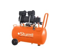 Компресор 24 л, 1.5 кВт, 8 атм, 209 л/хв, малошумний, безмасляний, 2 циліндр Sturm AC93224OL