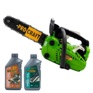 Бензопила Procraft GS-250 + Олива Procraft для ланцюга 1 л + Олива Procraft моторна 2-тактна 1 л