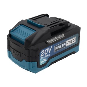 Акумуляторна батарея PROFI-TEC PT2080VX POWERLine (20 В / 8.0 Аг, високострумова, з індикатором)
