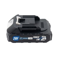 Акумуляторна батарея PROFI-TEC PT2020MP POWERLine (20 В / 2.0 Аг, високострумова, з індикатором)