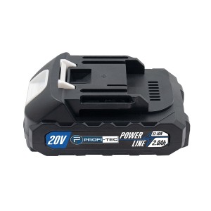 Акумуляторна батарея PROFI-TEC PT2020MP POWERLine (20 В / 2.0 Аг, високострумова, з індикатором)