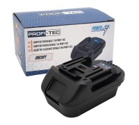 Адаптер PROFI-TEC DW20PT, з батареї DeWalt / Milwaukee на інструмент PROFI-TEC (Makita)