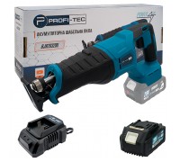 Акумуляторна шабельна пила PROFI-TEC BJR2032BL POWERLine (1×PT2040EP (4.0 Аг), зарядний пристрій)
