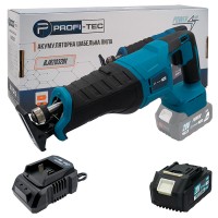Акумуляторна шабельна пила PROFI-TEC BJR2032BL POWERLine (1×PT2040EP (4.0 Аг), зарядний пристрій)